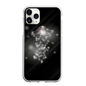 Чехол для iPhone 11 Pro Max матовый с принтом Медуза на черном , Силикон |  | Тематика изображения на принте: jellyfish | medusa | жители | медуза | медузы | морские | океан