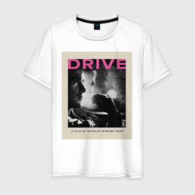 Мужская футболка хлопок с принтом drive , 100% хлопок | прямой крой, круглый вырез горловины, длина до линии бедер, слегка спущенное плечо. | drive | драйв | кино | райан гослинг | фильмы
