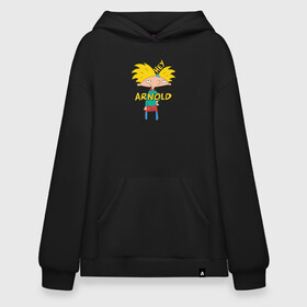 Худи SuperOversize хлопок с принтом Hey Arnold! , 70% хлопок, 30% полиэстер, мягкий начес внутри | карман-кенгуру, эластичная резинка на манжетах и по нижней кромке, двухслойный капюшон
 | arnold | hey | hey arnold | арнольд | эй арнольд