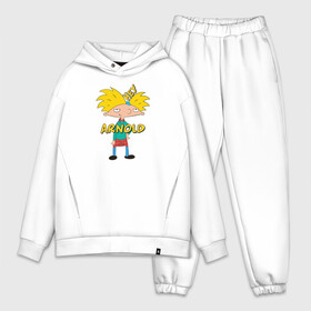 Мужской костюм хлопок OVERSIZE с принтом Hey Arnold ,  |  | Тематика изображения на принте: arnold | hey | hey arnold | арнольд | эй арнольд