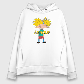 Женское худи Oversize хлопок с принтом Hey Arnold! , френч-терри — 70% хлопок, 30% полиэстер. Мягкий теплый начес внутри —100% хлопок | боковые карманы, эластичные манжеты и нижняя кромка, капюшон на магнитной кнопке | arnold | hey | hey arnold | арнольд | эй арнольд