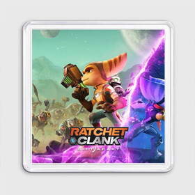 Магнит 55*55 с принтом Ratchet & Clank Rift Apart , Пластик | Размер: 65*65 мм; Размер печати: 55*55 мм | Тематика изображения на принте: action | animals | nextgen | pc | playstation | ps 5 | ratchet and clank rift apart | robot | sony | steam | top | valve | video games | weapon | xbox | валв | видео игры | животные | иксбокс | некстген | оружие | пк | плейстейшен | пс 5 | робот 