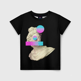 Детская футболка 3D с принтом Статуя Греческая , 100% гипоаллергенный полиэфир | прямой крой, круглый вырез горловины, длина до линии бедер, чуть спущенное плечо, ткань немного тянется | аполлоны | афродита | девушка | искусство | камень | керамика | мрамор