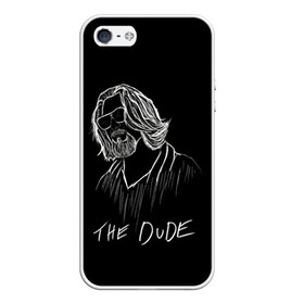 Чехол для iPhone 5/5S матовый с принтом THE DUDE (Большой Лебовски) , Силикон | Область печати: задняя сторона чехла, без боковых панелей | abide | big | dude | jeff | lebowski | the | большой | лебовски | фильм | чувак