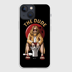 Чехол для iPhone 13 mini с принтом THE DUDE (Big Lebowski) ,  |  | abide | big | dude | jeff | lebowski | the | большой | лебовски | фильм | чувак