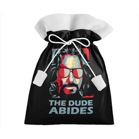 Подарочный 3D мешок с принтом The Dude Abides (Лебовски) , 100% полиэстер | Размер: 29*39 см | Тематика изображения на принте: abide | big | dude | jeff | lebowski | the | большой | лебовски | фильм | чувак