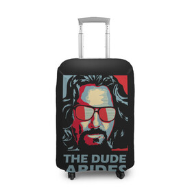 Чехол для чемодана 3D с принтом The Dude Abides (Лебовски) , 86% полиэфир, 14% спандекс | двустороннее нанесение принта, прорези для ручек и колес | abide | big | dude | jeff | lebowski | the | большой | лебовски | фильм | чувак