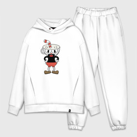 Мужской костюм хлопок OVERSIZE с принтом Cuphead ,  |  | cuphead | game | красная соломинка | платформер | стоит