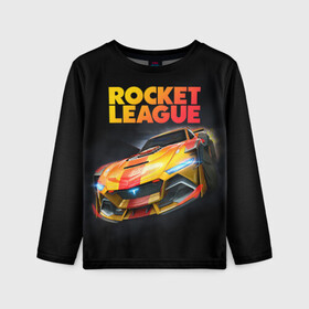 Детский лонгслив 3D с принтом Rocket League / Рокет Лига , 100% полиэстер | длинные рукава, круглый вырез горловины, полуприлегающий силуэт
 | auto | avto | car | game | league | race | rocket | гонки | игра | машина | рокет лига | тачка | тачки