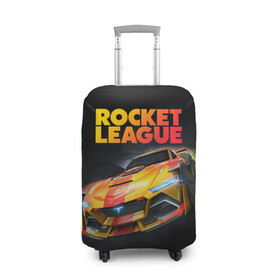Чехол для чемодана 3D с принтом Rocket League / Рокет Лига , 86% полиэфир, 14% спандекс | двустороннее нанесение принта, прорези для ручек и колес | auto | avto | car | game | league | race | rocket | гонки | игра | машина | рокет лига | тачка | тачки