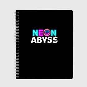 Тетрадь с принтом Neon Abyss , 100% бумага | 48 листов, плотность листов — 60 г/м2, плотность картонной обложки — 250 г/м2. Листы скреплены сбоку удобной пружинной спиралью. Уголки страниц и обложки скругленные. Цвет линий — светло-серый
 | abyss | game | neon | абис | аид | бездна | игра | мрачный отряд | неон эбесс | эбис