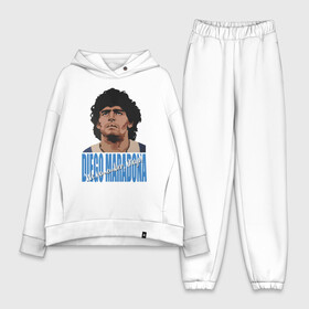 Женский костюм хлопок Oversize с принтом Мы помним, Диего ,  |  | argentina | celebrity | diego maradona | football | forward | star | аргентина | диего марадона | звезда | знаменитость | форвард | футбол