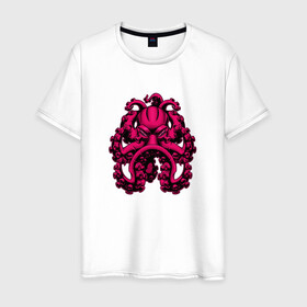 Мужская футболка хлопок с принтом Кракен , 100% хлопок | прямой крой, круглый вырез горловины, длина до линии бедер, слегка спущенное плечо. | king | kraken | octopus | корона | кракен | море | морские | морское | осьминог | щупальца