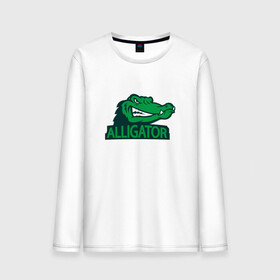 Мужской лонгслив хлопок с принтом Аллигатор , 100% хлопок |  | alligator | crocodile | reptile | аллигатор | крокодил | крокодильчик