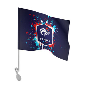 Флаг для автомобиля с принтом Сборная Франции , 100% полиэстер | Размер: 30*21 см | france | les bleus | евро | сборная франции | франция | футбол | чемпионат европы | чемпионат мира | чемпионы мира