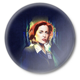 Значок с принтом Dana Scully ,  металл | круглая форма, металлическая застежка в виде булавки | dana | dana scully | fbi | fox | fox mulder | i want to believe | mulder | scully | the truth is out there | the x files | trust no one | x file | xfile | дана | дана скалли | малдер | секретные материалы | скалли | фбр | фокс | фокс малдер | х файл | хфа