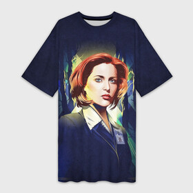 Платье-футболка 3D с принтом Dana Scully ,  |  | Тематика изображения на принте: dana | dana scully | fbi | fox | fox mulder | i want to believe | mulder | scully | the truth is out there | the x files | trust no one | x file | xfile | дана | дана скалли | малдер | секретные материалы | скалли | фбр | фокс | фокс малдер | х файл | хфа