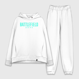 Женский костюм хлопок Oversize с принтом Battlefield 2042 logo ,  |  | action | battlefield 2042 | ea | future | nextgen | origin | pc | playstation | ps 5 | robot | sony | steam | valve | video games | war | weapon | xbox | батлфилд 2042 | будущее | валв | война | еа | игры | иксбокс | лого | некстген | ориджин | о