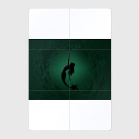 Магнитный плакат 2Х3 с принтом Русалка силуэт , Полимерный материал с магнитным слоем | 6 деталей размером 9*9 см | flowers | mermaid | морская | русалка | русалочка | ундина | цветы