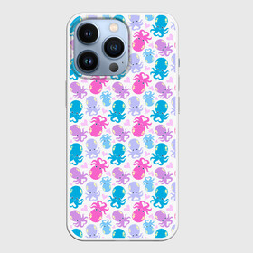 Чехол для iPhone 13 Pro с принтом Осьминоги ,  |  | cute | octopus | милый | морское | осьминог | осьминожка | паттерн | тентакли | щупальца