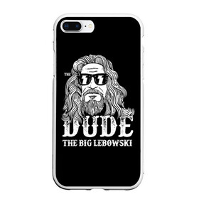 Чехол для iPhone 7Plus/8 Plus матовый с принтом Dude the Big Lebowski , Силикон | Область печати: задняя сторона чехла, без боковых панелей | Тематика изображения на принте: dude | jeff bridges | the big lebowski | блики | большой лебовский | джефф бриджес | молния | фильм | чувак