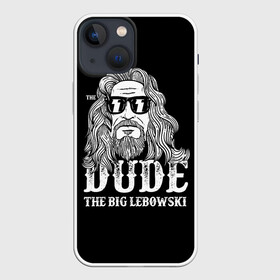Чехол для iPhone 13 mini с принтом Dude the Big Lebowski ,  |  | dude | jeff bridges | the big lebowski | блики | большой лебовский | джефф бриджес | молния | фильм | чувак