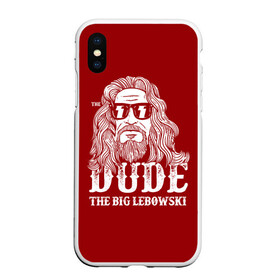 Чехол для iPhone XS Max матовый с принтом Dude the Big Lebowski , Силикон | Область печати: задняя сторона чехла, без боковых панелей | Тематика изображения на принте: dude | jeff bridges | the big lebowski | блики | большой лебовский | джефф бриджес | молния | фильм | чувак