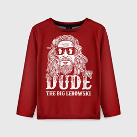 Детский лонгслив 3D с принтом Dude the Big Lebowski , 100% полиэстер | длинные рукава, круглый вырез горловины, полуприлегающий силуэт
 | dude | jeff bridges | the big lebowski | блики | большой лебовский | джефф бриджес | молния | фильм | чувак