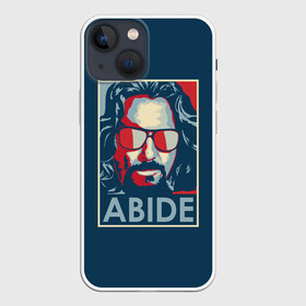 Чехол для iPhone 13 mini с принтом ABIDE Большой Лебовский ,  |  | dude | jeff bridges | the big lebowski | большой лебовский | джефф бриджес | поп арт | фильм | чувак