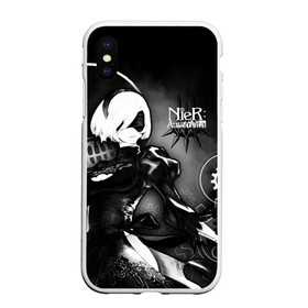 Чехол для iPhone XS Max матовый с принтом 2B Nier Automata , Силикон | Область печати: задняя сторона чехла, без боковых панелей | 2b | 9s | a2 | emil | nier | nier automata | nier: automata | yorha | игры | нир | эмиль