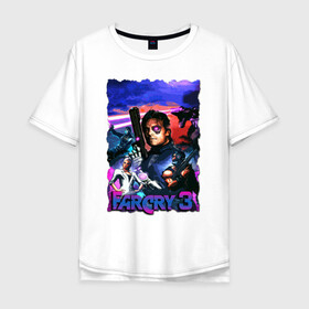 Мужская футболка хлопок Oversize с принтом Far Cry 3: Blood Dragon , 100% хлопок | свободный крой, круглый ворот, “спинка” длиннее передней части | Тематика изображения на принте: bloodragon | farcry | fc 5 | fc5 | фар край