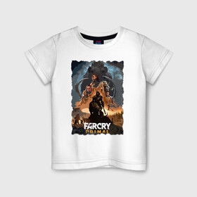 Детская футболка хлопок с принтом FARCRY PRIMAL , 100% хлопок | круглый вырез горловины, полуприлегающий силуэт, длина до линии бедер | bloodragon | farcry | fc 5 | fc5 | фар край