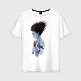 Женская футболка хлопок Oversize с принтом Рин дух  , 100% хлопок | свободный крой, круглый ворот, спущенный рукав, длина до линии бедер
 | dbd | dead by daylight | spirit | дбд | дух | рин