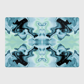 Магнитный плакат 3Х2 с принтом Абстракт Голубая бабочка , Полимерный материал с магнитным слоем | 6 деталей размером 9*9 см | абстракт | волны | искажение | паттерн | узор