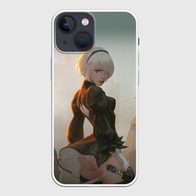 Чехол для iPhone 13 mini с принтом Nier ,  |  | automata | game | nier | robots | yorha | андроид | аниме | воин | девушка | игра | нир | робот | самурай | экшн