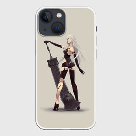 Чехол для iPhone 13 mini с принтом A2 Nier ,  |  | automata | game | nier | robots | yorha | андроид | аниме | воин | девушка | игра | нир | робот | самурай | экшн