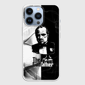 Чехол для iPhone 13 Pro с принтом Крёстный отец (The Godfather) ,  |  | Тематика изображения на принте: black and white | the godfather | the godfather drawing | the godfather movie | the godfather print | крестный отец | принт крестный отец | рисунок крестный отец | фильм крестный отец | черный и белый