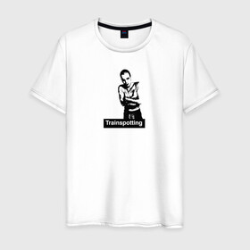 Мужская футболка хлопок с принтом На игле , 100% хлопок | прямой крой, круглый вырез горловины, длина до линии бедер, слегка спущенное плечо. | trainspotting | кино | на игле | постер | фильм