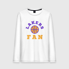 Мужской лонгслив хлопок с принтом Lakers Fan , 100% хлопок |  | basketball | bryant | game | james | kobe | lakers | lebron | los angeles | nba | sport | streetball | баскетбол | баскетболист | брайант | джеймс | игра | игрок | коби | леброн | лейкерс | лос анджелес | мяч | нба | спорт | стритбол