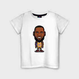 Детская футболка хлопок с принтом Little Lebron , 100% хлопок | круглый вырез горловины, полуприлегающий силуэт, длина до линии бедер | basketball | bryant | game | james | kobe | lakers | lebron | los angeles | nba | sport | streetball | баскетбол | баскетболист | брайант | джеймс | игра | игрок | коби | леброн | лейкерс | лос анджелес | мяч | нба | спорт | стритбол