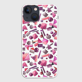 Чехол для iPhone 13 mini с принтом Геометрический розовый ,  |  | abstraction | geometric | light | pink | withe | абстракция | белый | геометрический | геометрия | квадрат | круг | линии | розовый | светлый | треугольник