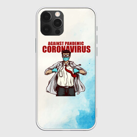 Чехол для iPhone 12 Pro Max с принтом Coronavirus , Силикон |  | corona | covid | doc | doctor | virus | арт | вирус | врач | графика | доктор | ковид | коронавирус