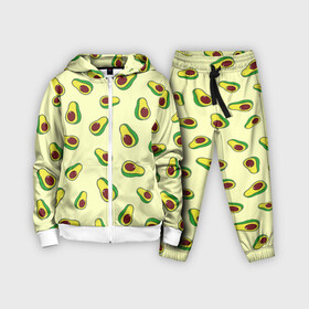Детский костюм 3D с принтом Авокадо   Avocado ,  |  | avocado | casual | exotic | fashion | food | pattern | summer | tropical | авокадо | авокадо паттерн | вкусняшки | еда | жара | лето | мексика | овощи | острова | отпуск | плоды | повседневные | растения | сладкий | спелый | тропики