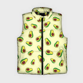 Женский жилет утепленный 3D с принтом Авокадо  Avocado ,  |  | avocado | casual | exotic | fashion | food | pattern | summer | tropical | авокадо | авокадо паттерн | вкусняшки | еда | жара | лето | мексика | овощи | острова | отпуск | плоды | повседневные | растения | сладкий | спелый | тропики