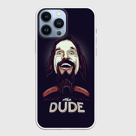 Чехол для iPhone 13 Pro Max с принтом Большой Лебовский   The Dude ,  |  | Тематика изображения на принте: dude | lebowski | lebowski dude | the big lebowski | the dude | большой лебовский | джеффри лебовский | комедия | криминал | лебовский | чувак