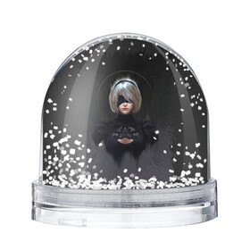 Игрушка Снежный шар с принтом Nier 3D , Пластик | Изображение внутри шара печатается на глянцевой фотобумаге с двух сторон | 2b | 3d | automata | game | nier | robots | yorha | андроид | аниме | блондинка | воин | девушка | игра | нир | робот | экшн
