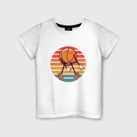 Детская футболка хлопок с принтом Basket Dance , 100% хлопок | круглый вырез горловины, полуприлегающий силуэт, длина до линии бедер | basketball | dance | game | nba | sport | streetball | баскетбол | баскетболист | игра | игрок | мяч | нба | спорт | стритбол | танец | тренер
