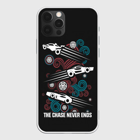 Чехол для iPhone 12 Pro Max с принтом The chase never ends , Силикон |  | game | games | race | гонка | гоночка | игра | игры | лига ракет | машинки | рокет лига | футбол