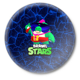 Значок с принтом Базз Buzz Brawl Stars ,  металл | круглая форма, металлическая застежка в виде булавки | brawl | brawl stars | brawlstars | brawl_stars | buz | buzz | баз | базз | бравл | бравлстарс | буз