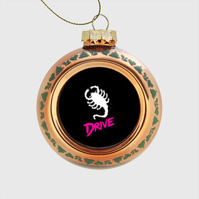 Стеклянный ёлочный шар с принтом Драйв Drive , Стекло | Диаметр: 80 мм | auto | car | drive фильм | moto | scorpio | the driver | авто | водитель | гонки | гонщик | драйв | скорпион | тачки